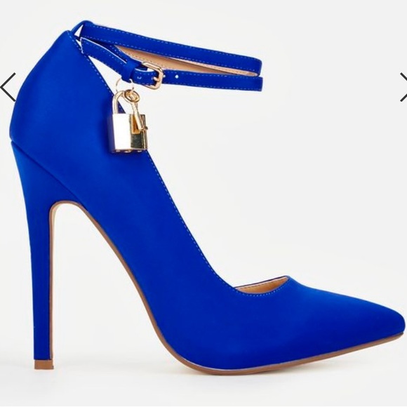 JUSTFAB Lockette cobalt blue heels size 9 - Picture 2 of 9